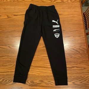 black puma sweatpants joggers size youth large 14/16